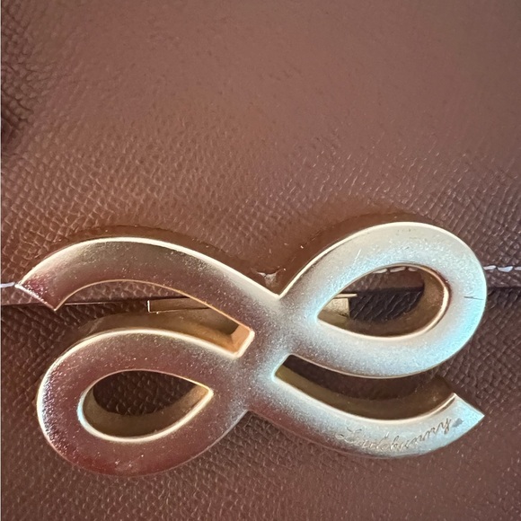 Elegant Brown Crossbody Bag with Gold Accent - Picture 3 of 12